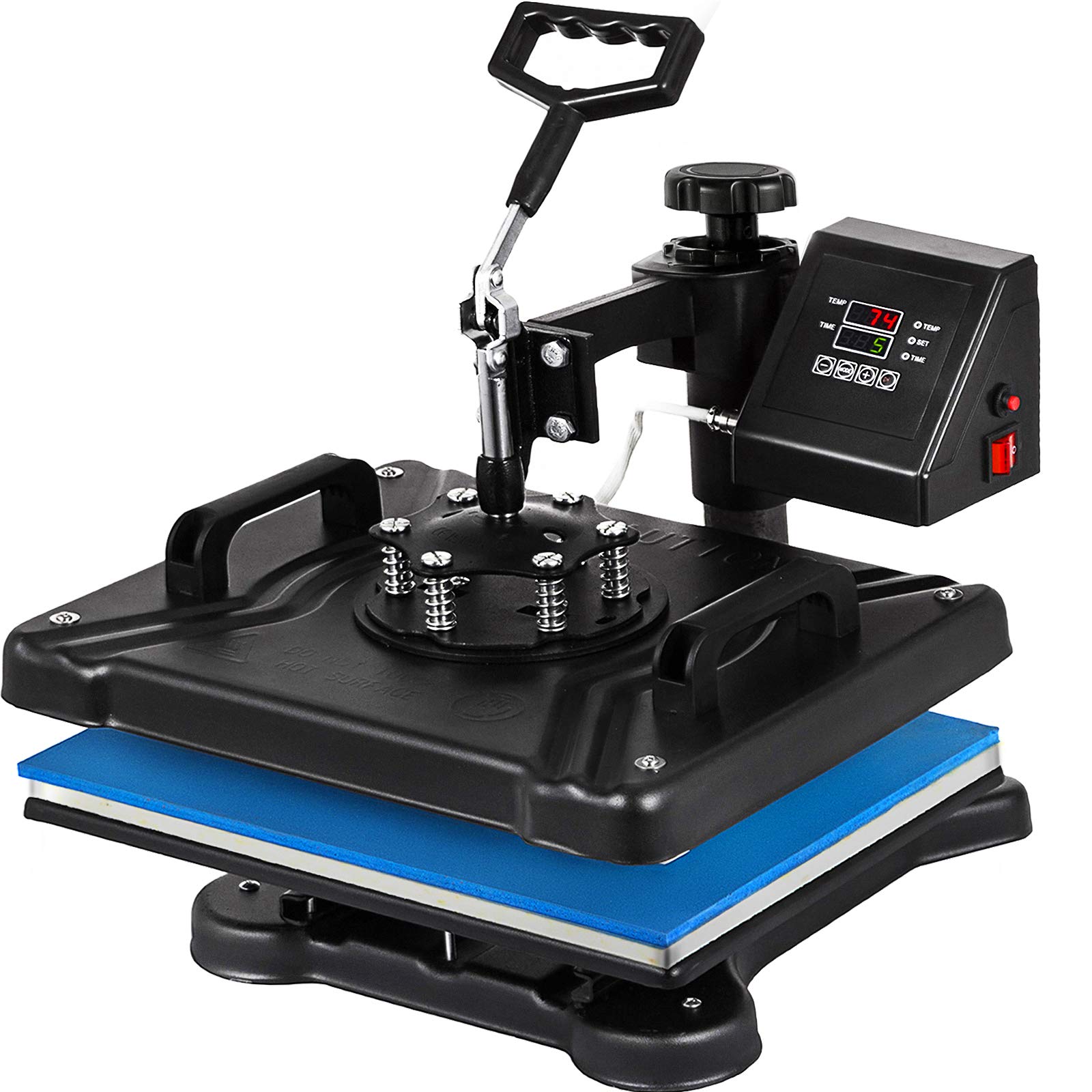 VEVOR Heat Press 12X15 Inch Heat Press Machine 5 in 1 Digital Multifunctional Sublimation Swing Away Heat Press 360 Degree Rotation Heat Press Machine for T Shirts Hat Mug Cap Plate