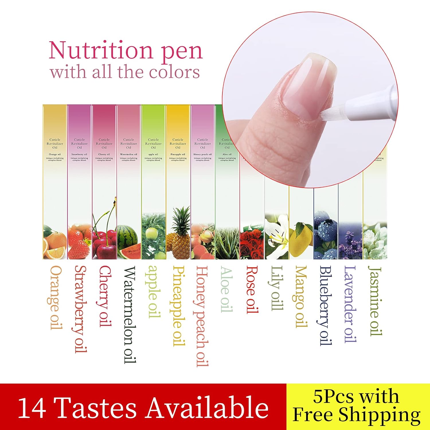 Comnail Cuticle Oil - Cuticle Oil Pen For Nails 14pcs Cuticle Oil Pen Set 5ml Nail Art Treatment Manicure Soften Pen Tool. : Beauty & Personal Care