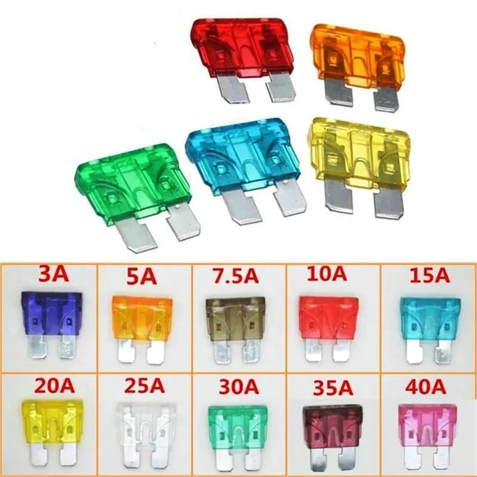Kit 300 Fusibles Auto Standard + Mini + Extracteur - 2A à 40A, Assortiment Complet Pour Voiture, Moto, Camion