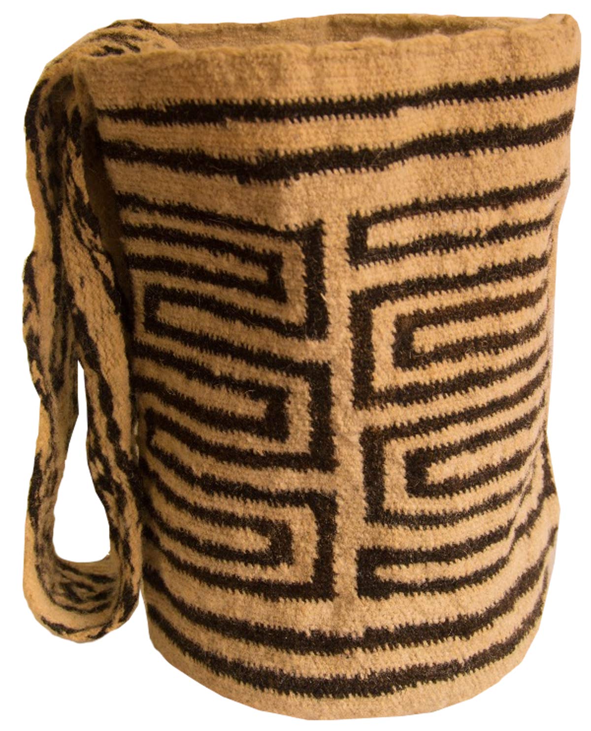 Indigenous bag handmade by Iku tribe, Colombia 100% raw wool 8''x7.5''