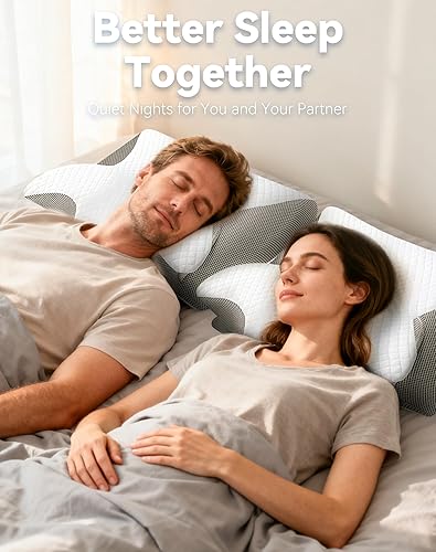 Miniatura 7 de Almohada cervical, almohada mejorada para la apnea del sueño 2026 para la apnea del sueño y una mejor respiración, soporte ergonómico para el