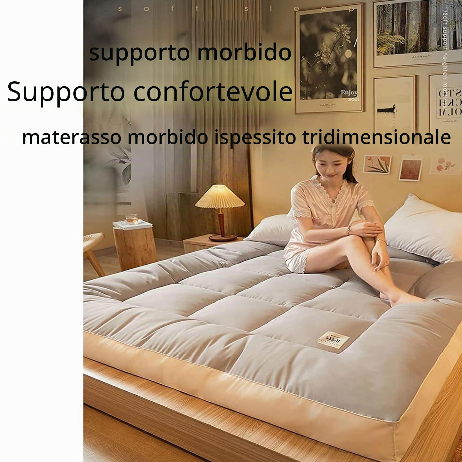 Materasso futon giapponese spesso, extra soffice, tatami, tappeto da letto pieghevole, morbido, traspirante e arrotolabile per soggiorno, dormitorio, ospite, campeggio, divano (verde)