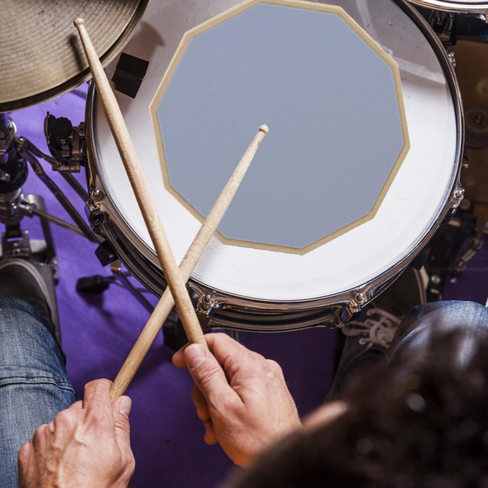 Pannelli Silenziatori per Batteria Paracolpi da 30 cm per Pelli Tamburi | Set Silenzioso con Borsa e Base per Bacchette per Casa Viaggio Studio Pratica Lezione di Educazione Musicale