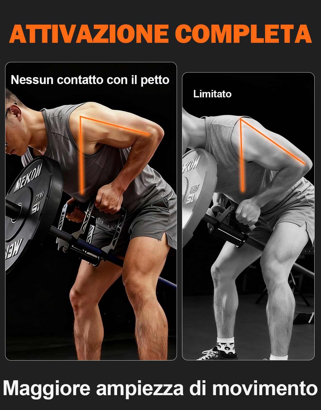 Fitarc Landmine Row Handle T Bar Row Handle for Barbell, Landmine V Handle Portable Landmine Attacco per bilanciere Adatto a bilancieri olimpici, esercizi schiena, braccio, spalla