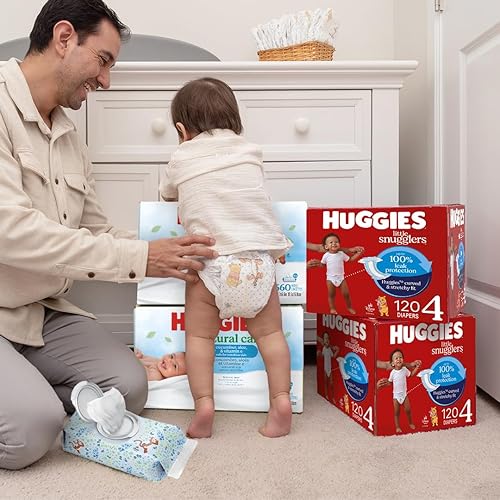 Miniatura 9 de Toallitas refrescantes Natural Care de Huggies para bebé perfumadas 10 paquetes de tapa abatible 560 toallitas en total