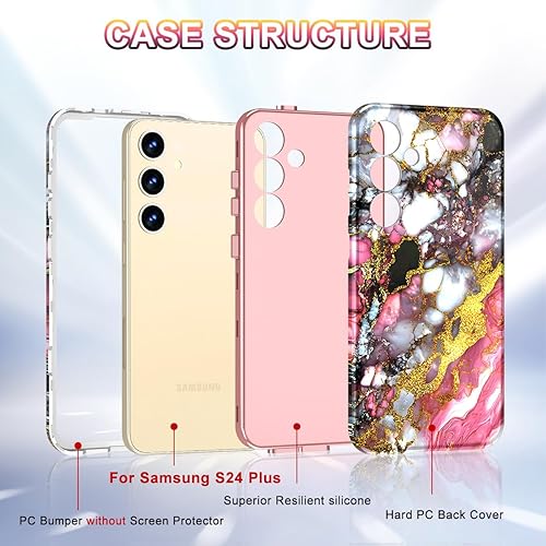 Miniatura 10 de Avocase Funda para Samsung Galaxy S24 Ultra de 6.8 pulgadas, protector completo de lente de cámara 3 en 1 resistente cuerpo completo a prueba de