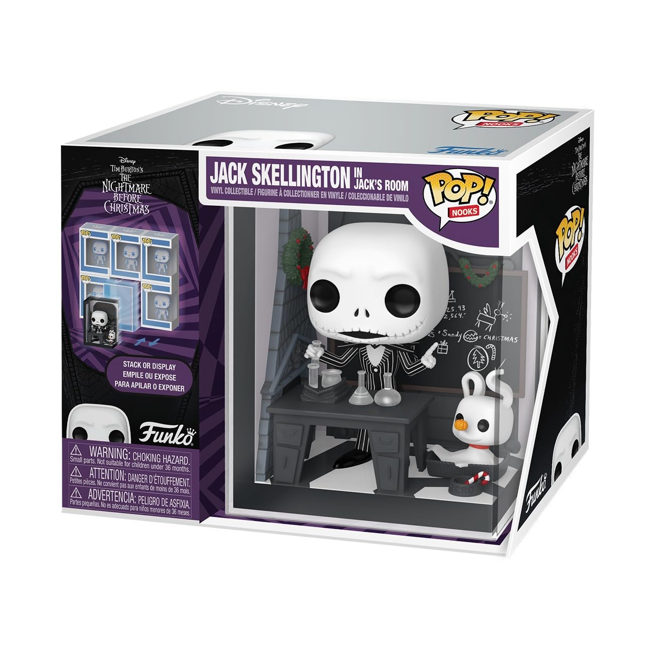 Funko Pop! Nooks: Disney - The Night Before Christmas - (TNBC) - Jack Skellington in Jack's Room - Stack or Display - Figura de Vinilo Coleccionable - Idea de Regalo - Mercancía Oficial