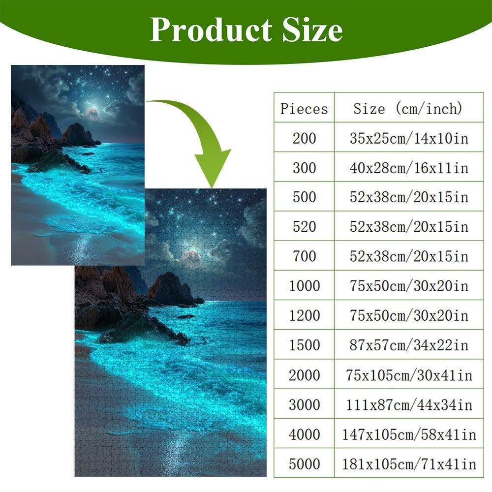 Puzzle Adulti - Oceano & Sogno - 1500 Pezzi Fabbricazione in Legno Robusto - Decorazione Murale con Poster - Prodotto Riservato ad Adulti e 14 Anni in Su (87x57cm) P3#1078