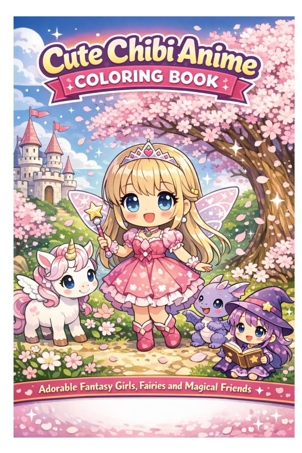 Cute Chibi Anime Coloring Book