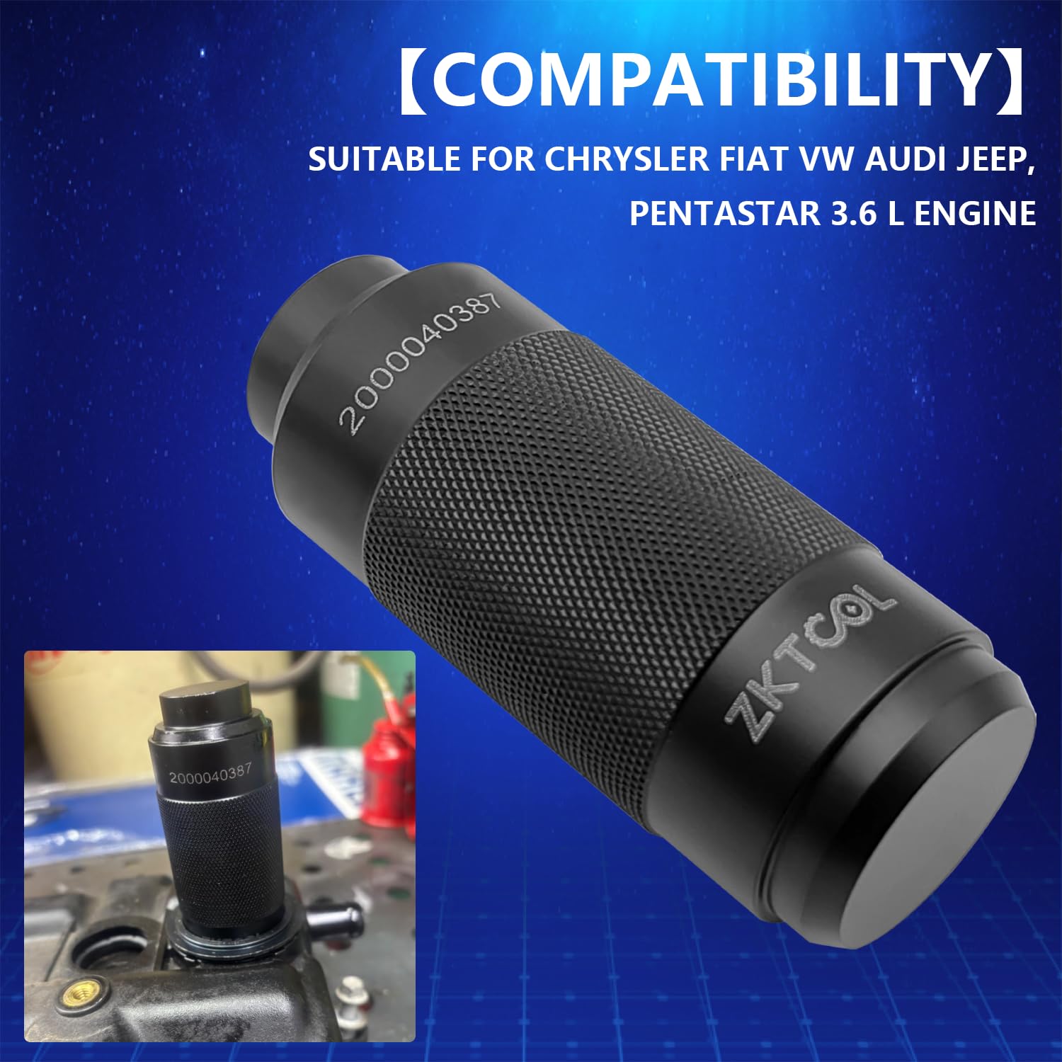 Amazon.com: ZKTOOL Cam Sensor Plug Installation Special Repair Tool  Suitable for Chrysler Fiat VW Audi Jeep, Pentastar 3.6 L Engine, Spark Plug  Tube Seal, OEM: 2000040387/10256 : Automotive