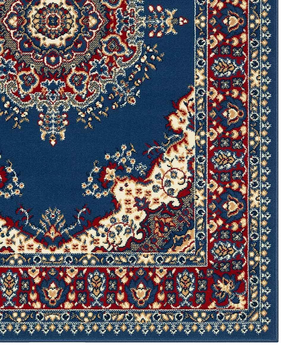 Lot de 3 tapis bon marché persans oriental style classique 4480 bleu ciel tris descente de lit (1 pc. 70 x 130 + 2 pièces 55 x 105)