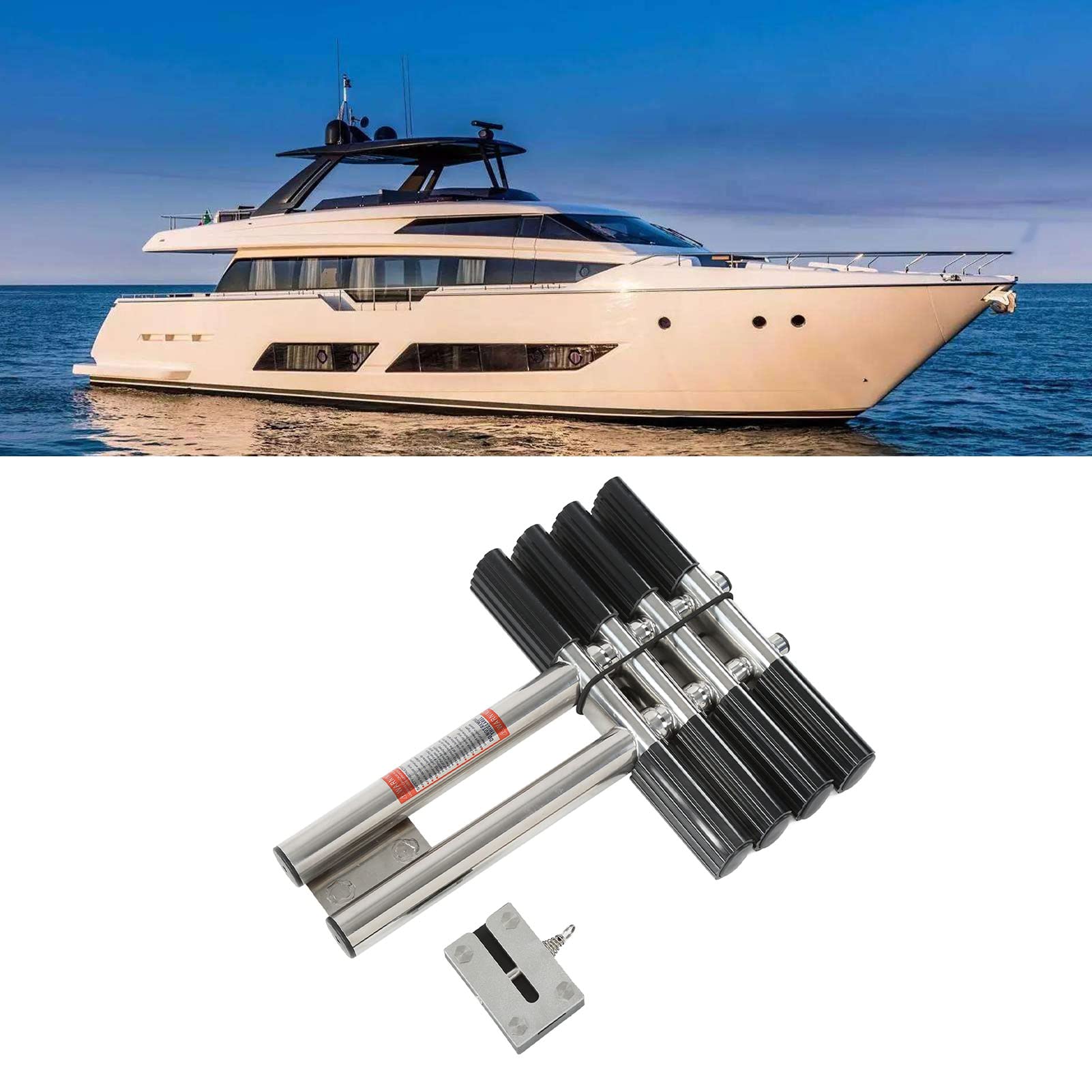Pezzi di Ricambio per Yacht per Barche Telescopica in Acciaio Inossidabile 4 Gradini per Barca per Yacht Marino Piscina Pezzi di Ricambio per Yacht per Barche Serie di