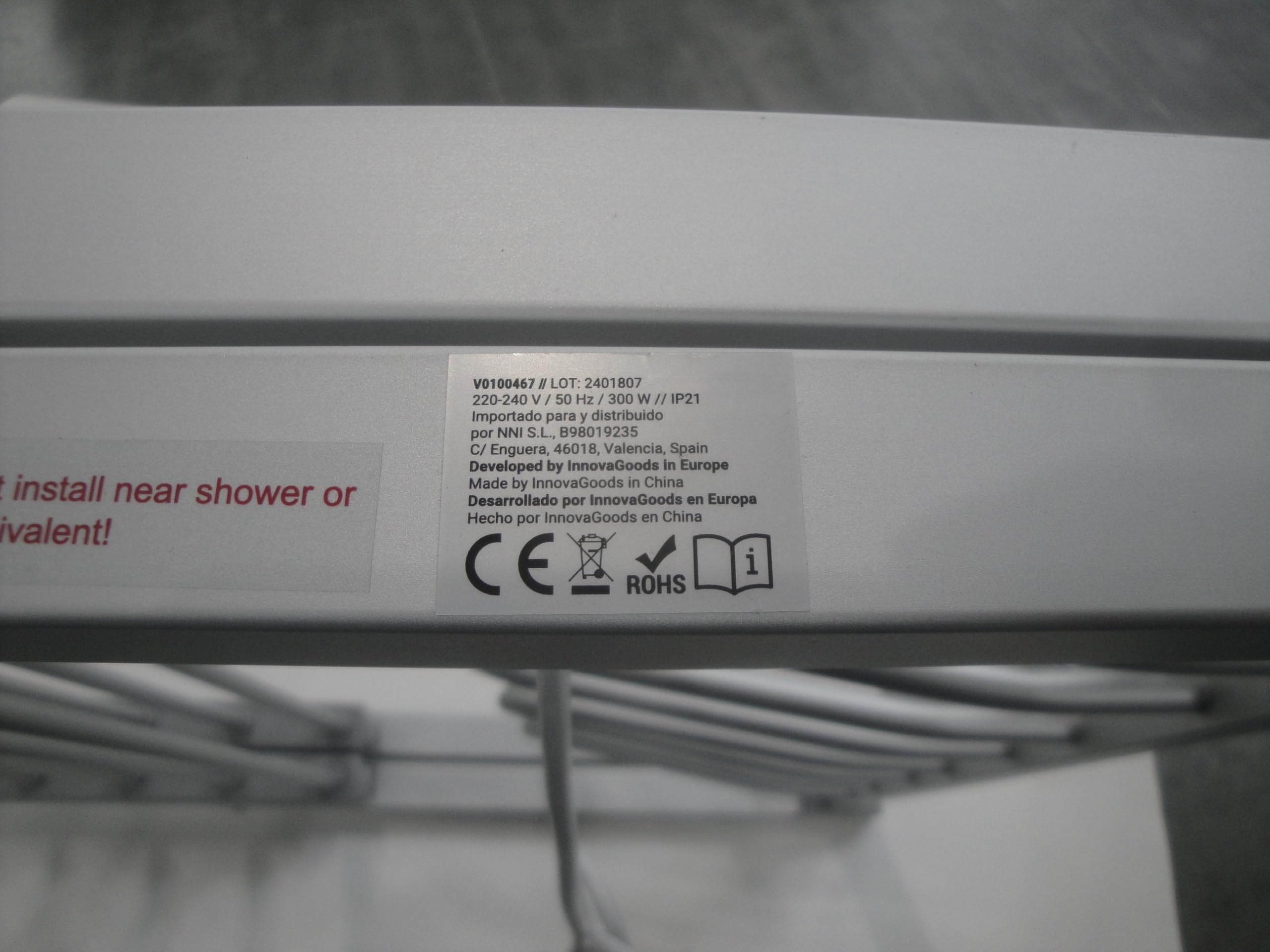 Tendedero eléctrico plegable interior – Secador de ropa eléctrica – Cuerda plegable – 30 barras – Secador interior plegable, secado rápido, soportes para zapatos, temperatura 55°C – Aluminio