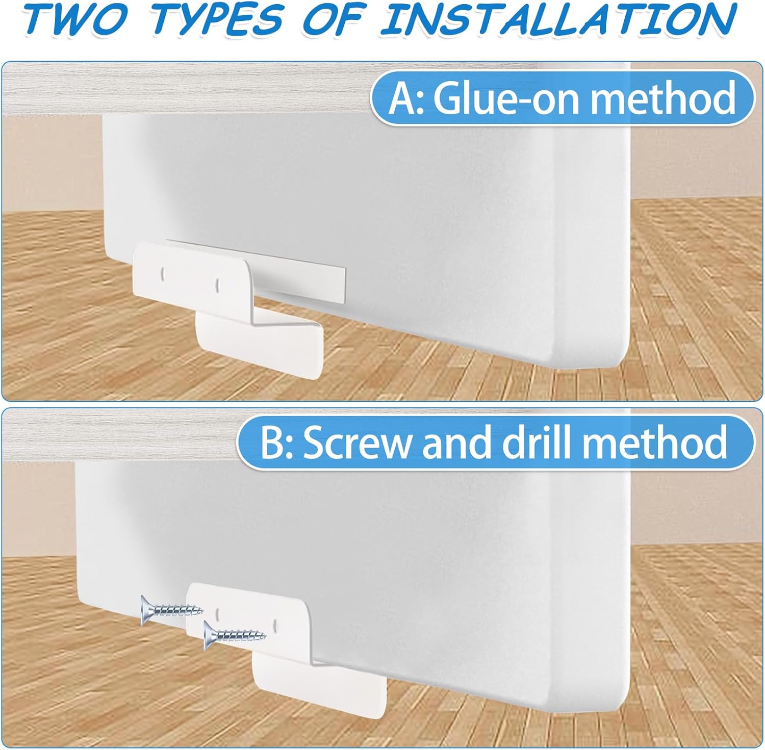 Cabinet Foot Pull for Trash Can - Touchless Handle for Full Overlay Cabinet Door (1pcs, White)