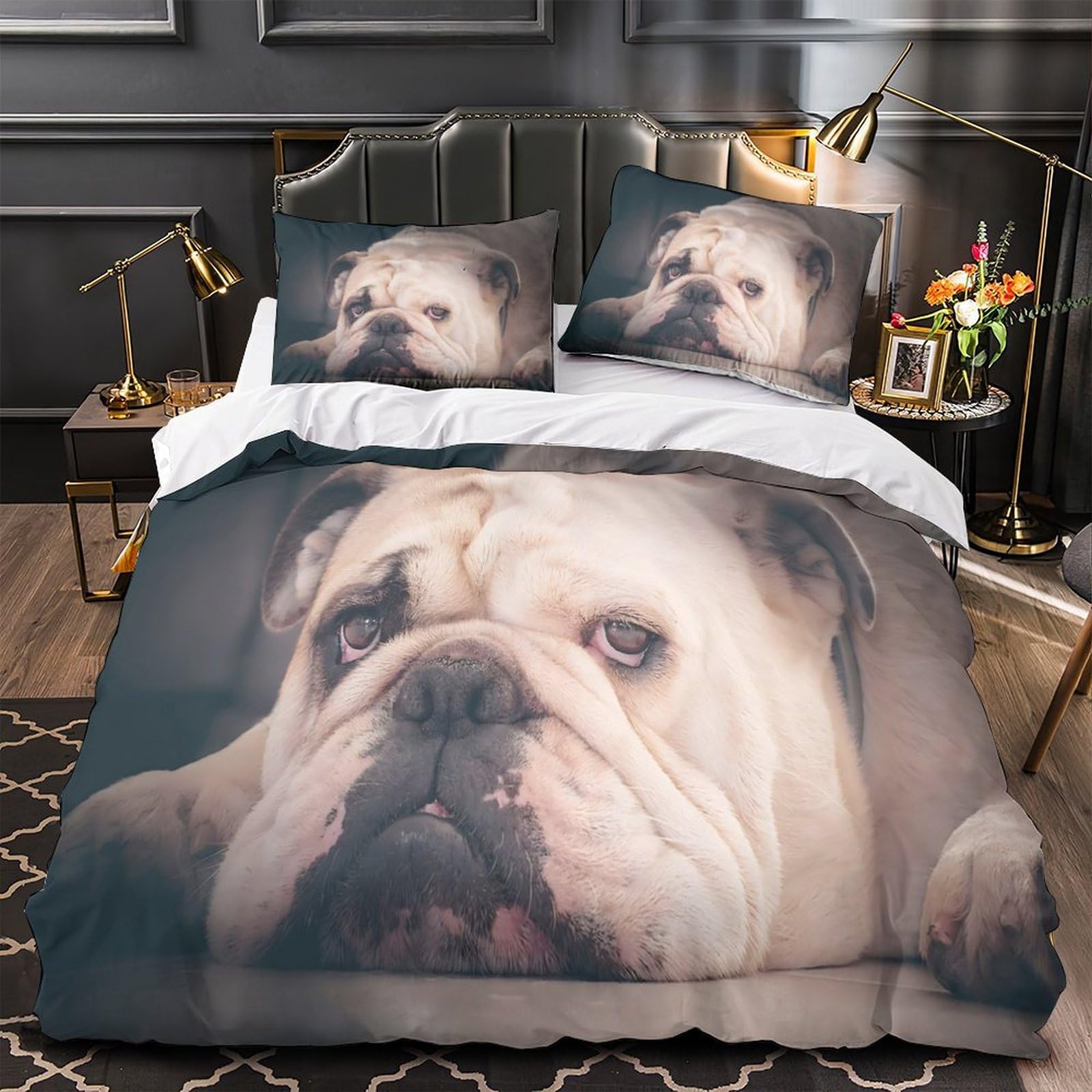Housse de couette 260x220 hypoallergénique et respirante coucher de soleil 3D