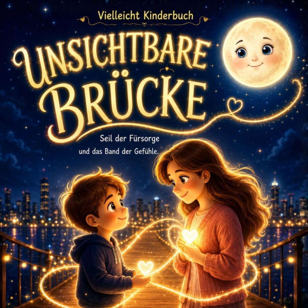 Vielleicht Kinderbuch UNSICHTBARE BRÜCKE: Eine Geschichte darüber, dass wir alle mit unseren Liebsten verbunden sind – durch eine unsichtbare Brücke ... Seil der Fürsorge und das Band der Gefühle.