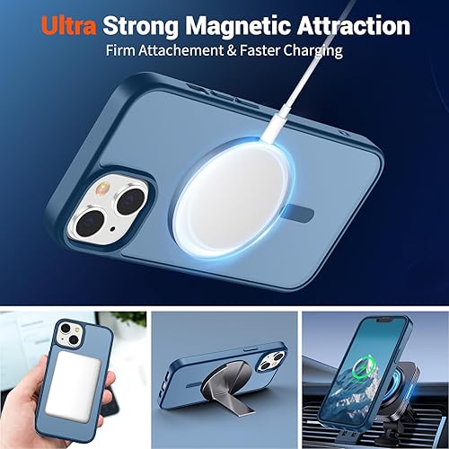 Miniatura 421 de SUPFINE Funda magnética para iPhone 11 (compatible con MagSafe) (protección contra caídas de grado militar), translúcida mate a prueba de golpes
