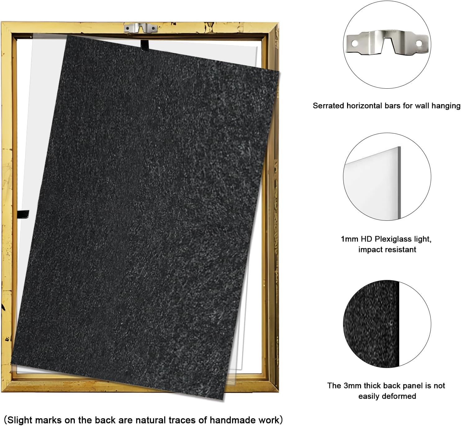 Vintage Gold Picture Frame, Equipped With High-Definition Scratch-Resistant Acrylic And A Stable Backing Board, Hand-Foiled Fine Lines To Frame Your Paintings, Photos And Other Decorative Spaces