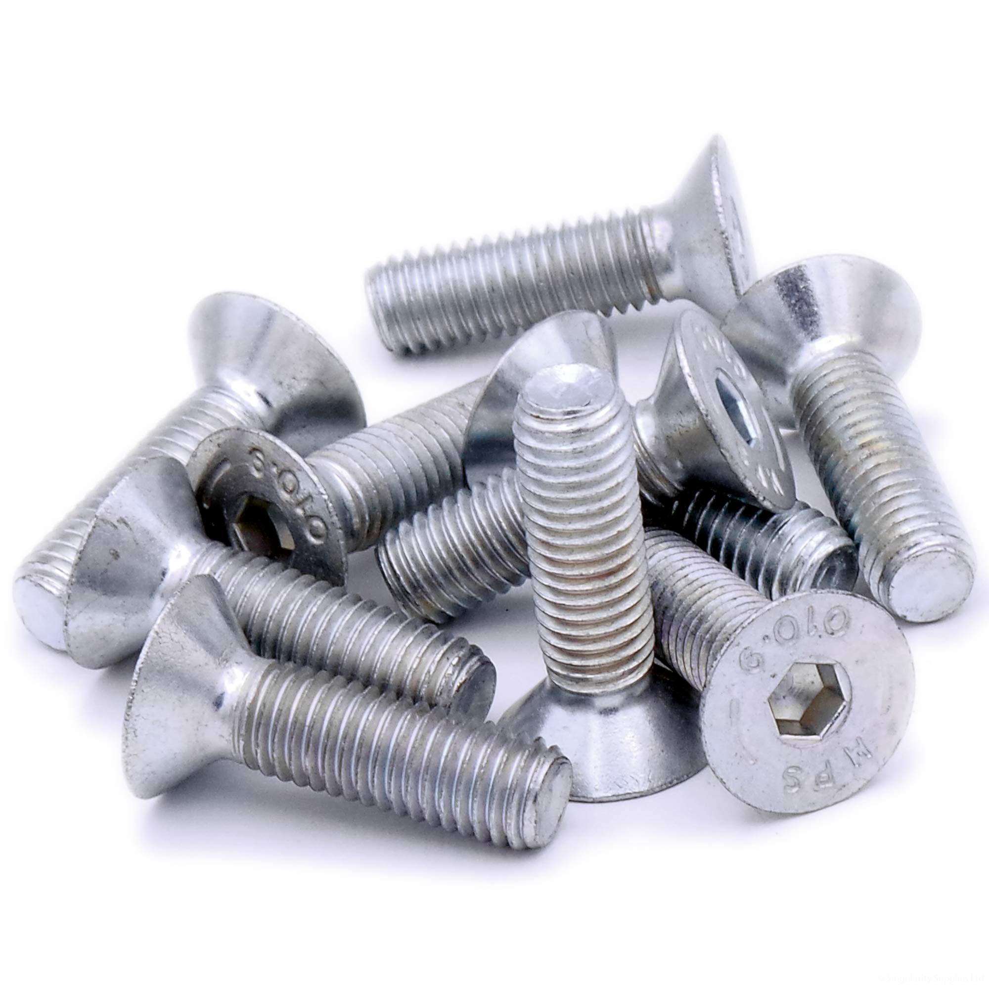 VIS À TÊTE FRAISÉE À SIX PANS CREUX Acier classe 10.9 Zn ISO 10642 (Modèle : 24301B