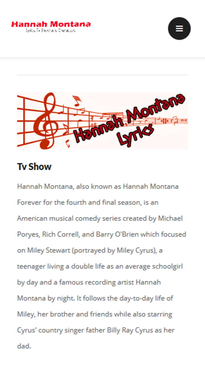 Hannah Montana LyricsAmazon.deAppstore for Android