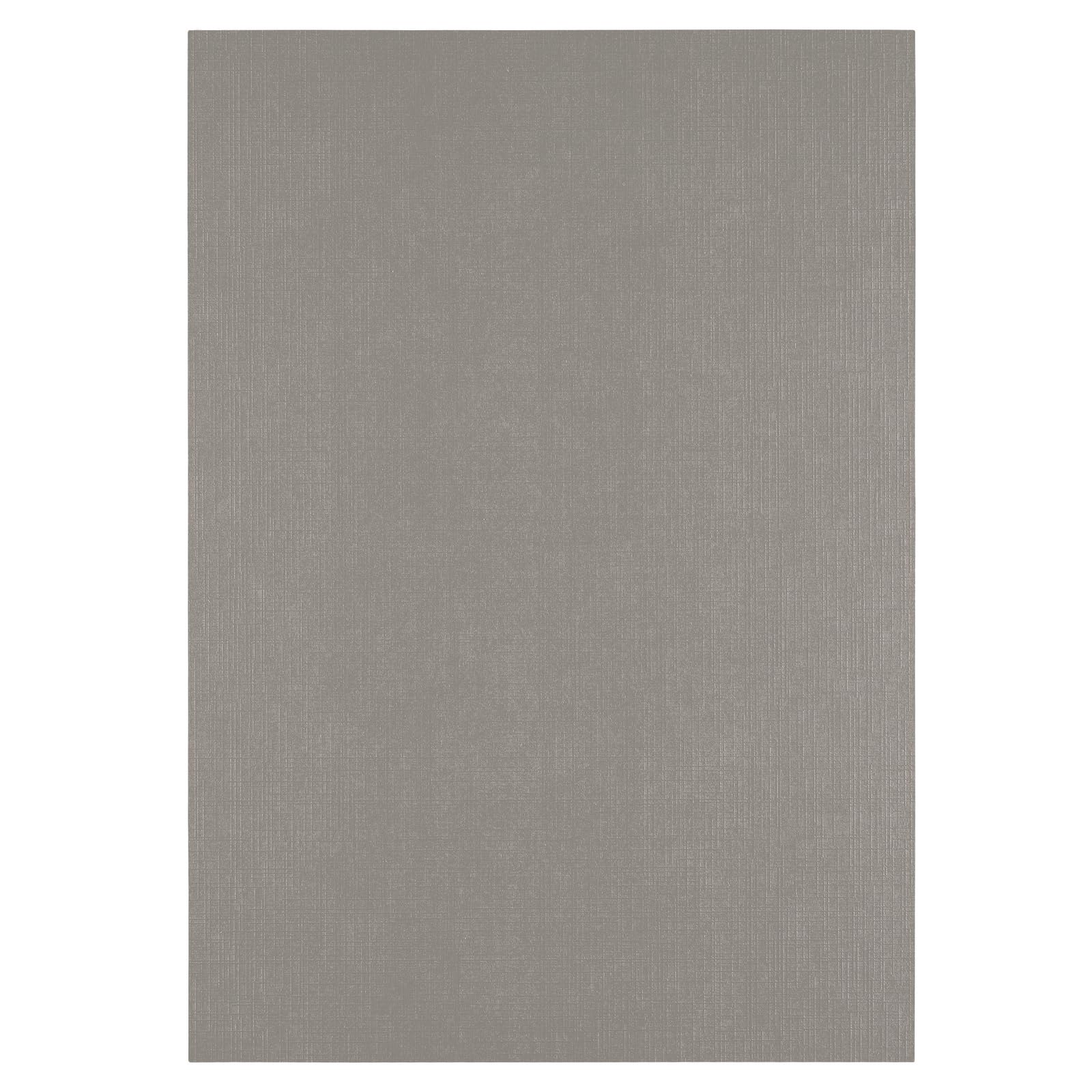 Vaessen Creative Linen Cardstock A4-25 pcs - Concrete (Grey) - 250 GSM Coloured Paper - Card Making Supplies for Scrapbooking and Crafting