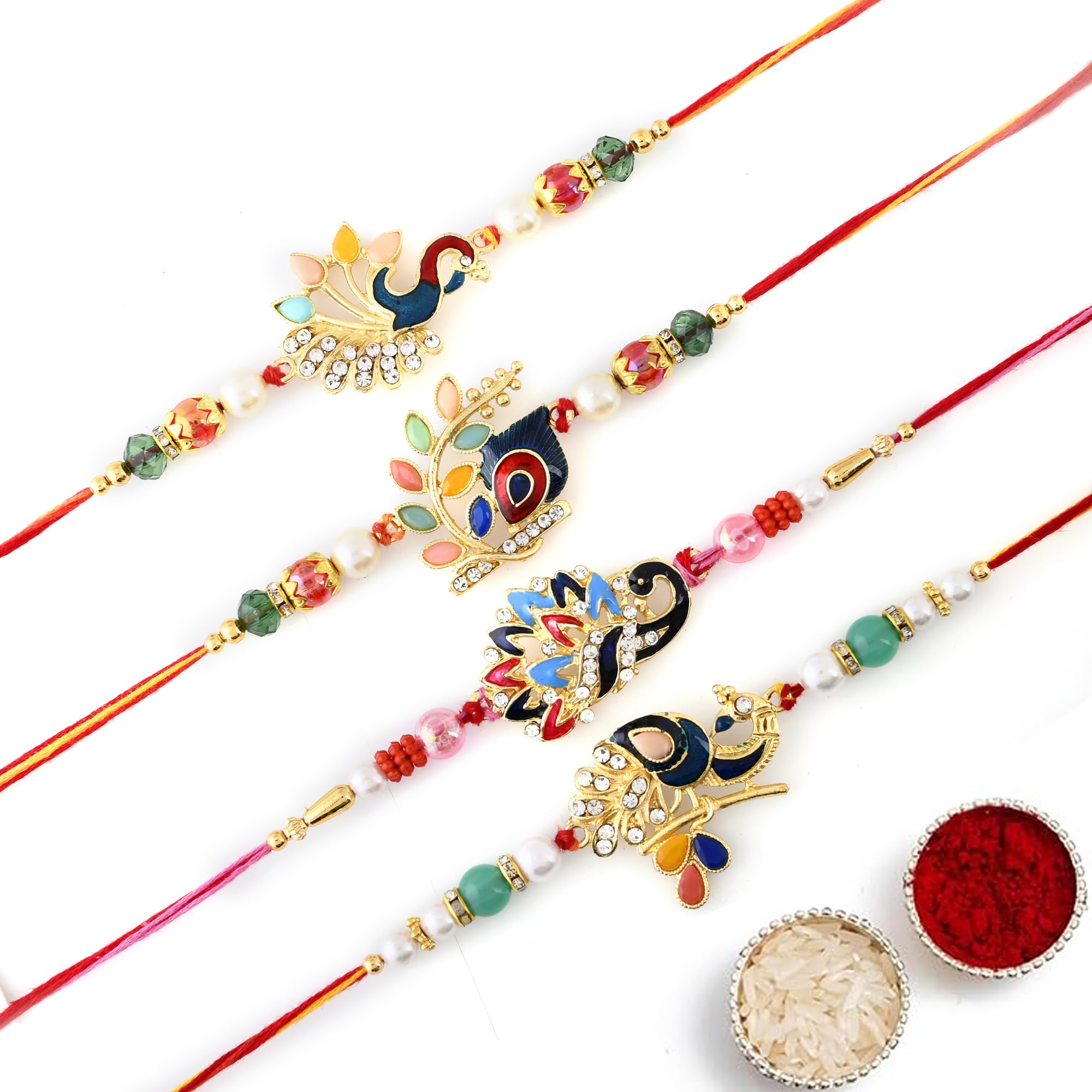 Dreamica Rakhi for Men, Set of 4 Designer Rakhi with Roli Chawal Pack And Greeting Card For Brothers| Pack Of (3 Rakhi, Greeting Card And Roli Chawal Pack) GP-826 (B0CD2XB7JH) Amazon Price History, Amazon Price Tracker
