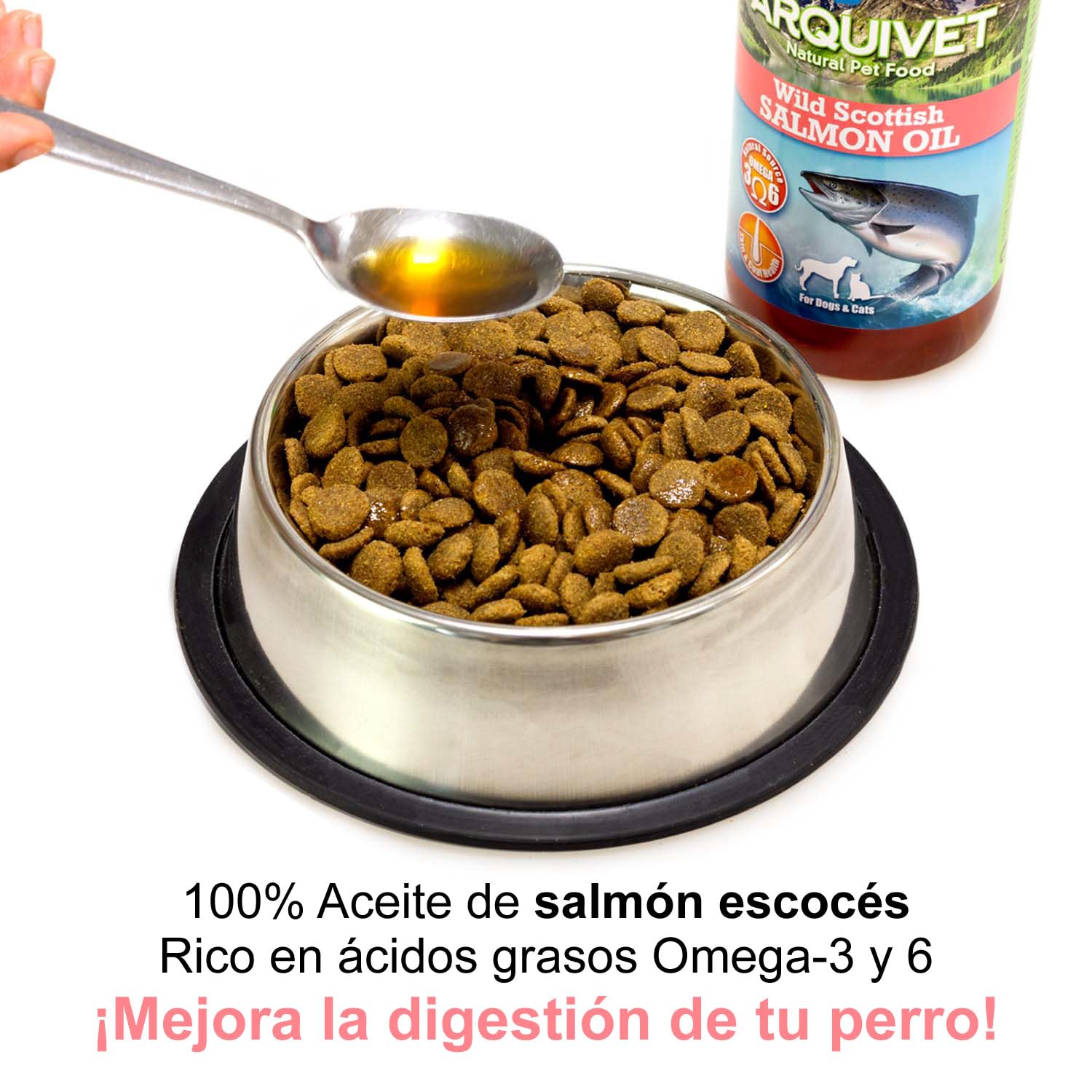 Arquivet - Aceite de salmón escocés - 1 Litro - para Perros y Gatos