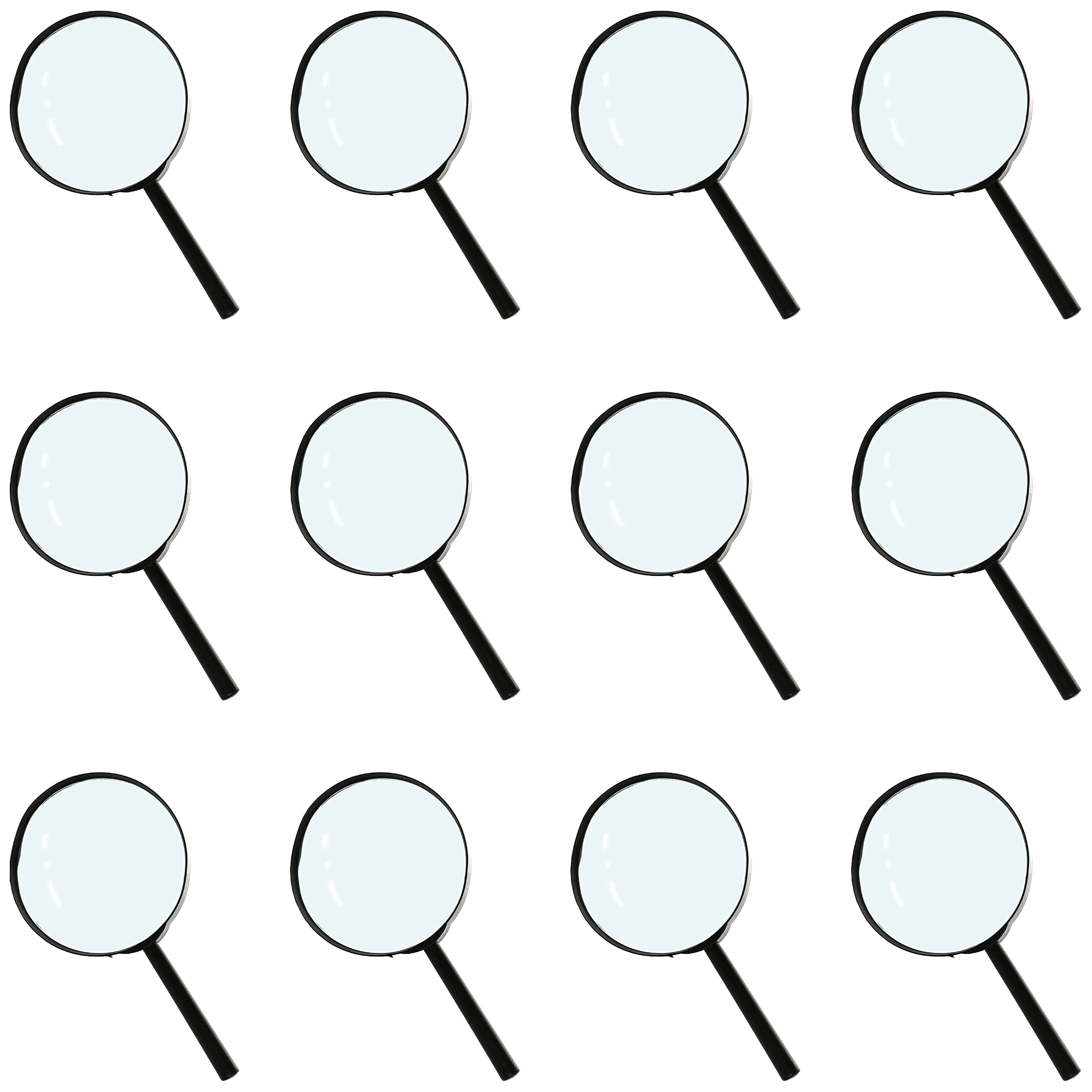 Victorian Detective Magnifying Glass - Pack of 12 - Fully Functional Magnifying Glass - Victorian Murder Mystery Fancy Dress Accessory