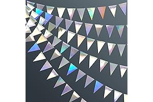 40Ft Iridescent Ted Lasso Party Decorations Hanging Triangle Pennant Banner Flag Bunting Garland