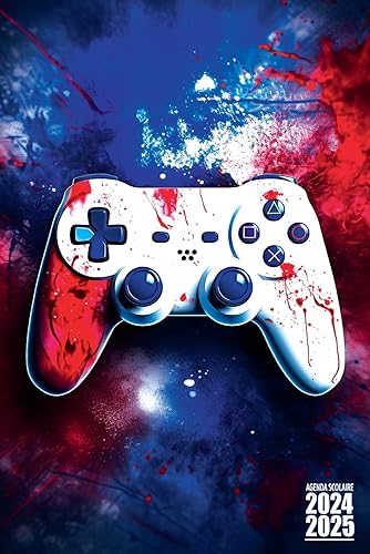 Agenda Scolaire: 2024-2025 Gamer manette de jeu style drapeau de la France pour Garcon de Septembre à Juillet pour Etudiant de Primaire, Collège, Lycée