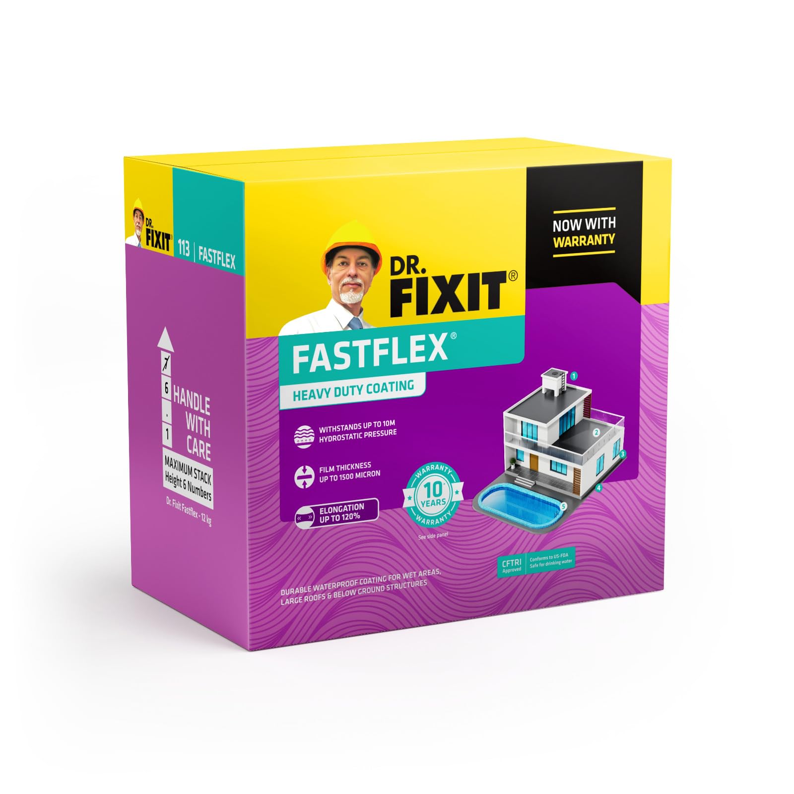 DR. FIXIT FASTFLEX, Cementitious Coating, New Construction: Terrace/Roof, Bathroom and Watertank Waterproofing, 12 KG Repair: Internal Wall Dampness, Efflorescence, Severe Rising Dampness, 12 kg (B09CMM19YD) Amazon Price History, Amazon Price Tracker
