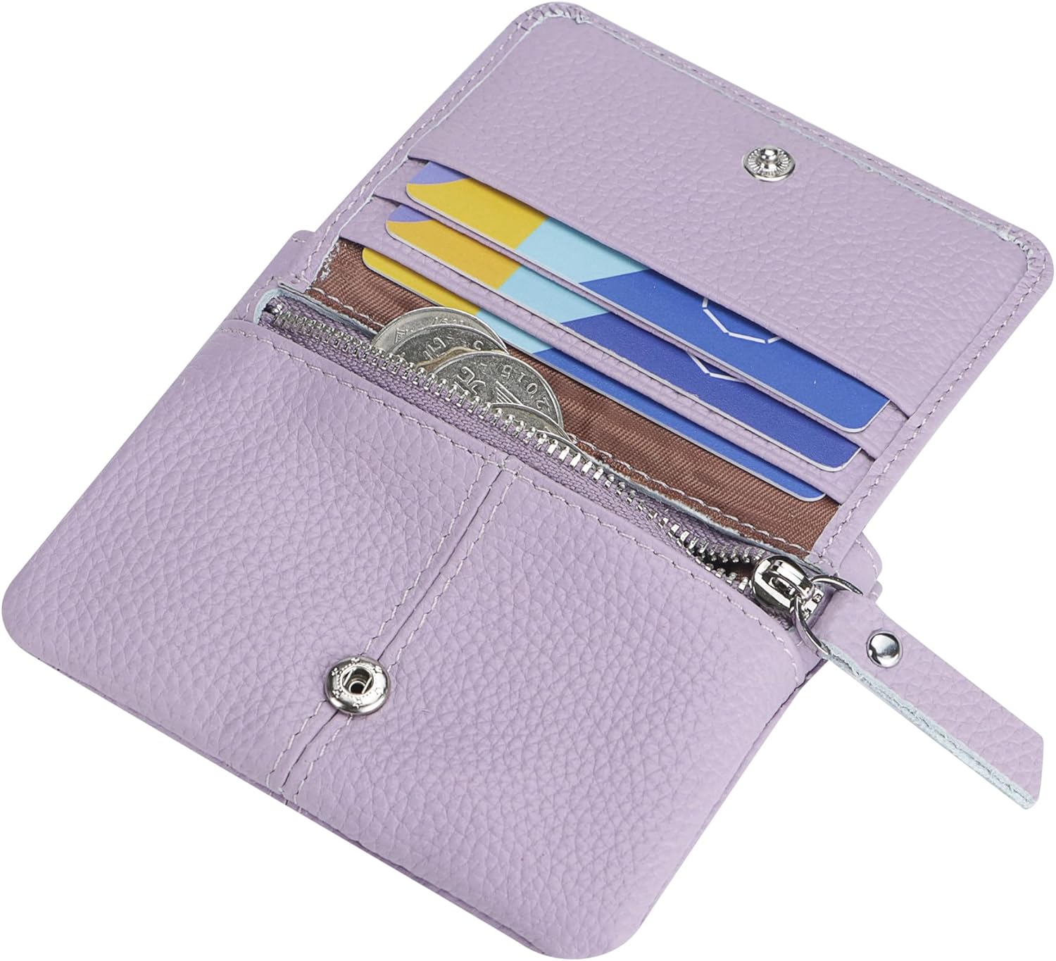 Royal Bagger Genuine Leather Women's Coin Purse - RFID Blocking Small Wallet, Casual Zipper Change Pouch for Daily Use 3200 (Royal Blue) - Image 5