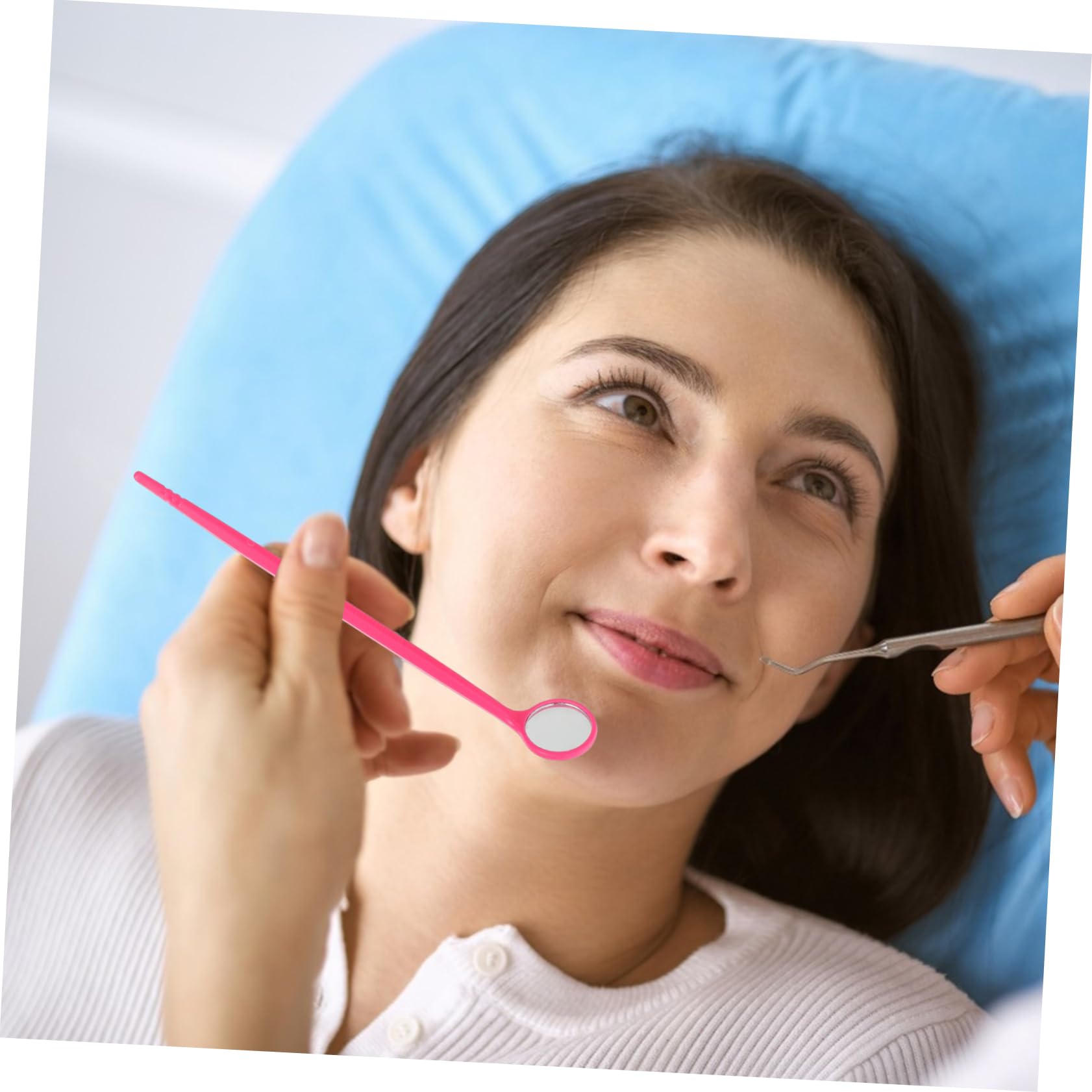 MAGICLULU 3 Set Specchietti Usa E Getta A Forma Di Dentista Adulti Attrezzo Orale Kit Con Specchi Per Esami Orali Specchi Orali Specchietti Di Ispezione Plastica 20 Pezzi*3