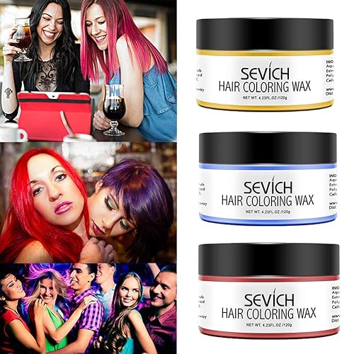 Miniatura 5 de Cera para el cabello de color  Sevich - Tinte para el cabello, color natural al instante, ingredientes naturales, lavable, temporal, 3.57 onzas,