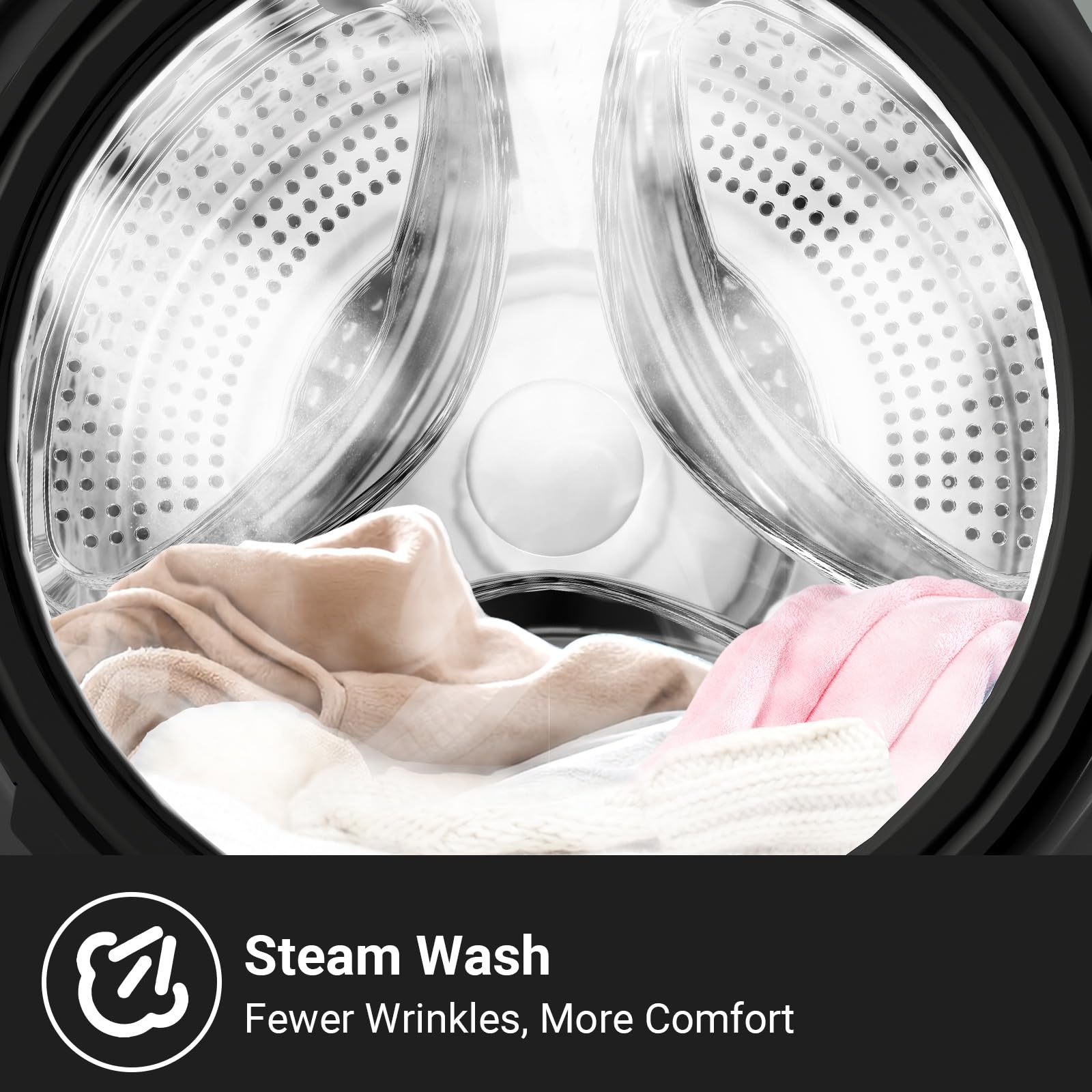 CHiQ CFL80-14586IM3XAU, Front Load Washing Machine 8kg,Space Pro, Counter Depth, Large Drum, Stable Inverter Motor — view 5