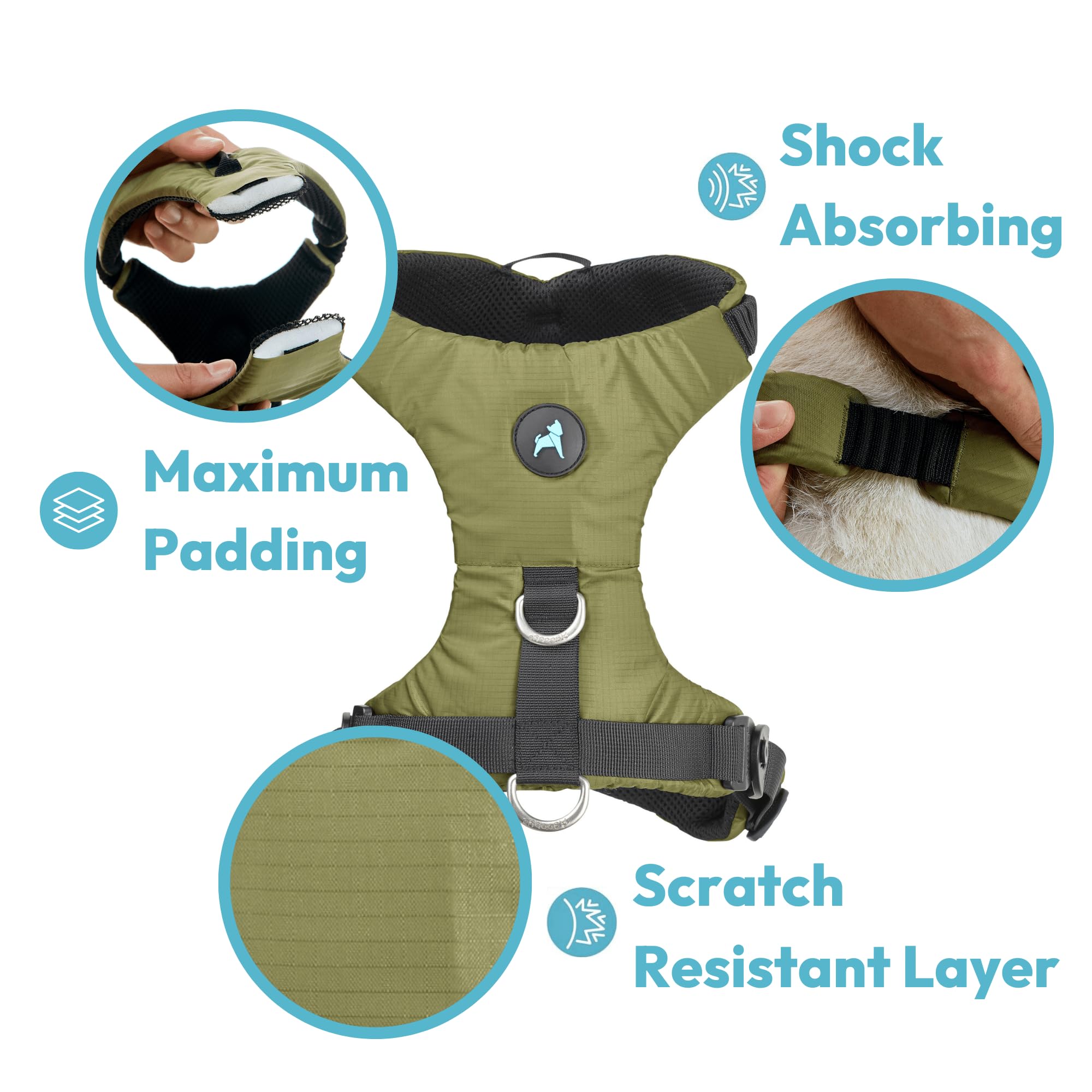 邦楽 DOGGIES febb knzz grow around J-SCHEME Brain No-Pull Dog Harness - Adjustable, 3 Sizes - Zee.Dog