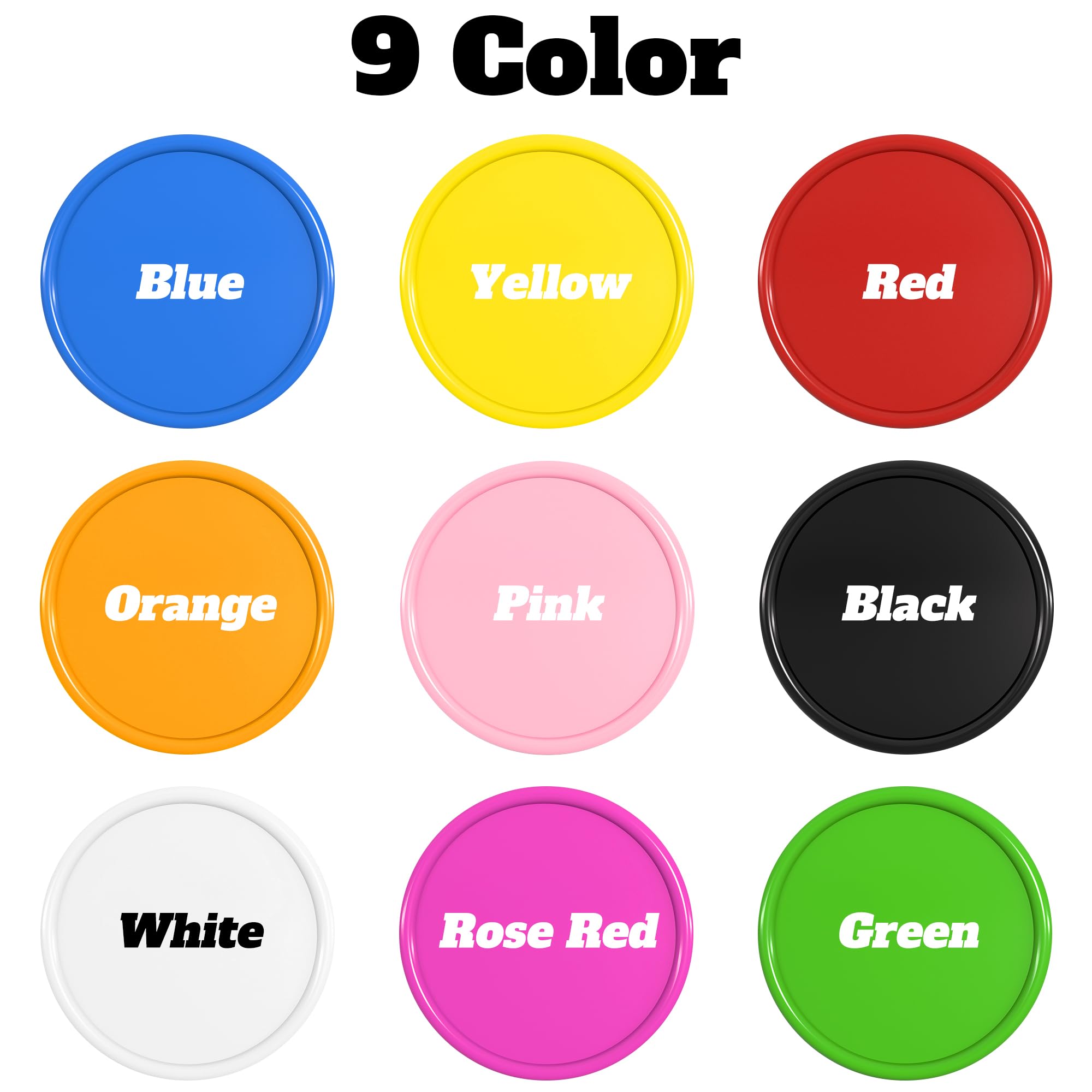 500 individuelle Poker-Chips, personalisierte Getränke-Chips mit eigenem Logo, Bild und Text, doppelseitiger UV-Vollfarbdruck, Getränkechips für Bar, Party, Visitenkarten, Firmenlogo und