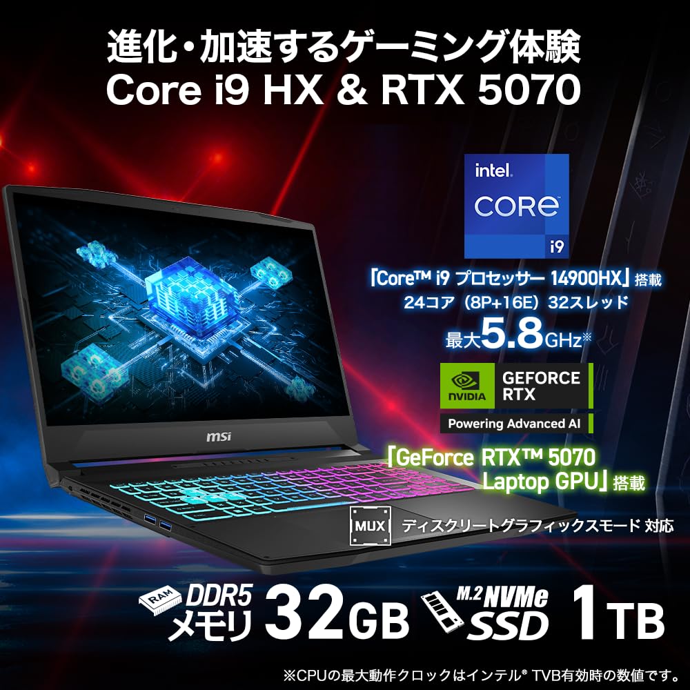 Amazon.co.jp: MSI ゲーミング ノートPC Katana 15 HX 【Core i9 HX