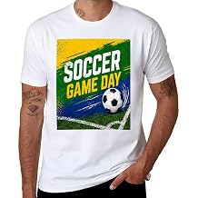 Soccer Match Day Graphic Tees, T Shirt,Various Patterns, Available in Black and White Size S - 5XL