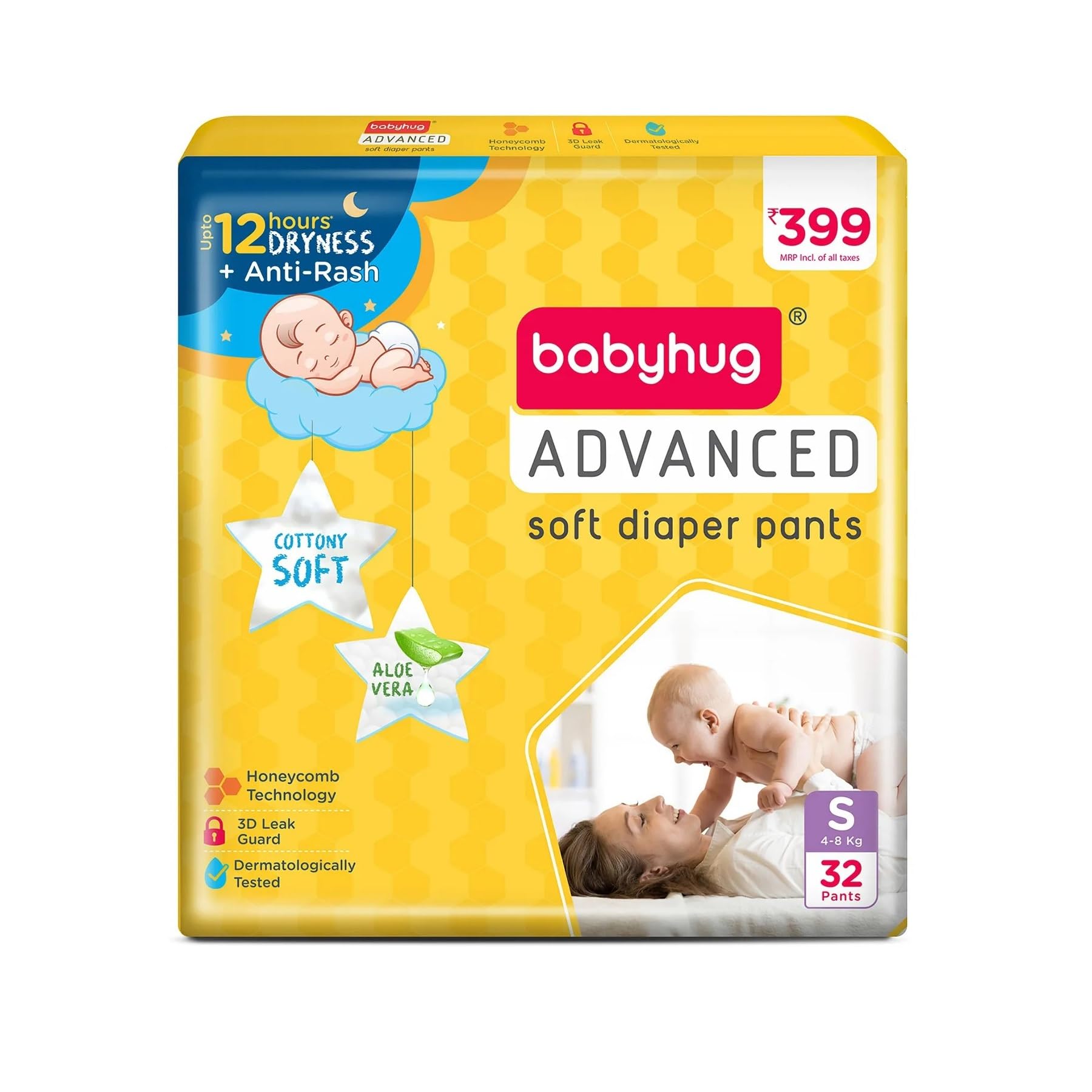 babyhug Advanced Soft Pant Style Diaper | 3D Leak Guard | Honey Comb Technology | Dermatologically Tested (S)-image-32