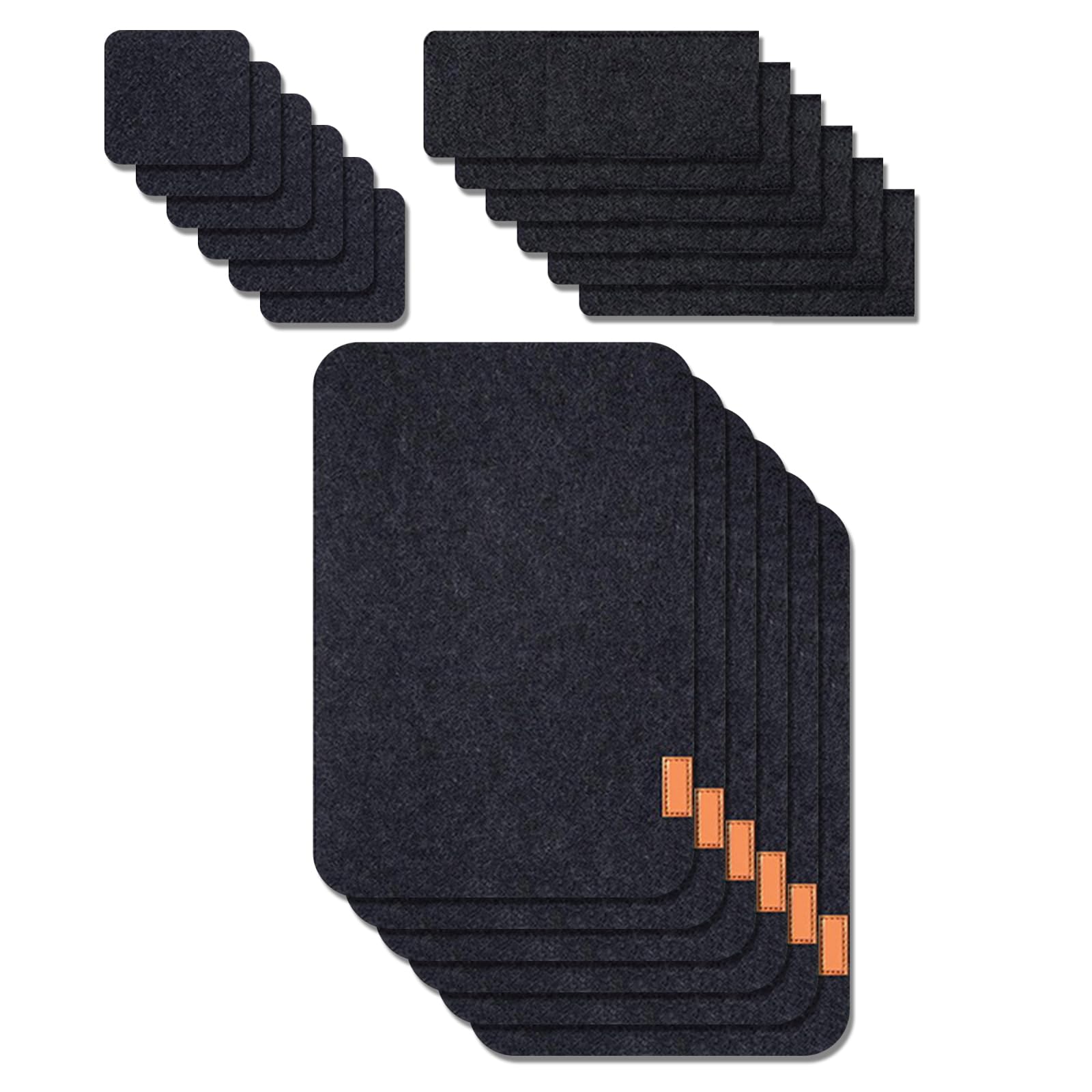 Modern Felt Table Mats Set of 6 Stain Resistant Washable Placemats for Family Gatherings and Parties Non Slip Felt Placemat