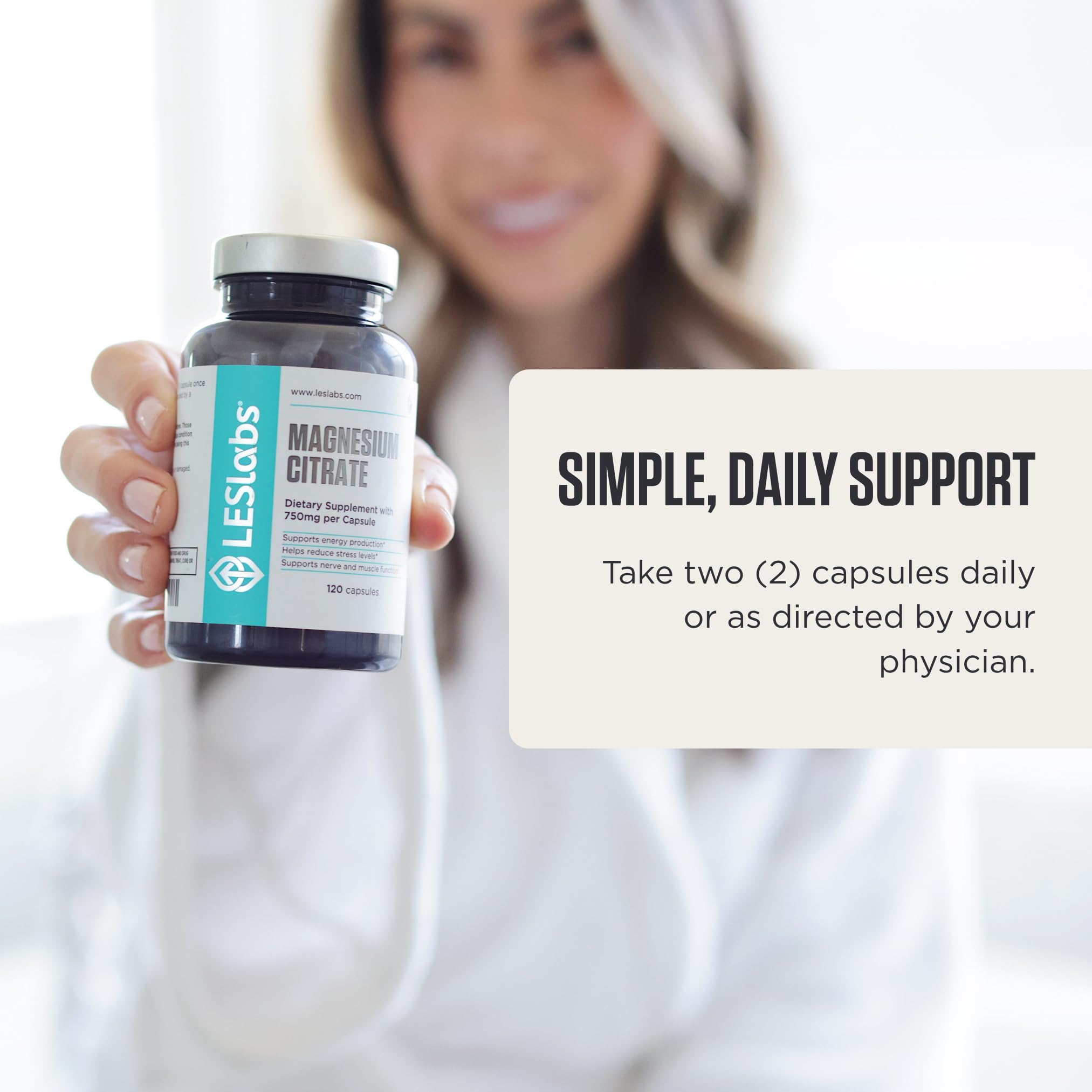 LES Labs Magnesium Citrate Supplement, 120 Capsules — Amazon image 6