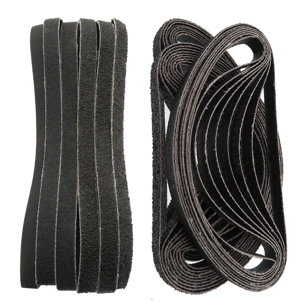 Paski szlifierskie, 15 szt., 330 x 10 mm, ścierny pasek ścierny, taśmy ścierne, ziarnistość 60-240, do szlifierki taśmowej, narzędzie ścierne, polerowanie drewna, metalu (P80)