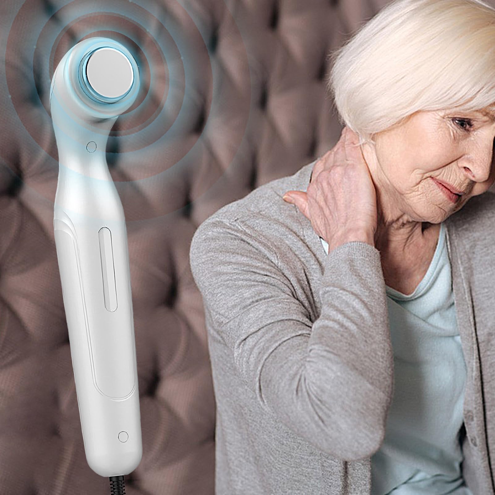 Macchina ad Ultrasuoni per Uso Domestico | Accessori Portatili Mano Libera per Corpo,Massaggiatore a Bacchetta Ergonomico Regolabile per Spalle Articolazioni Cosce Mani Gambe Braccia