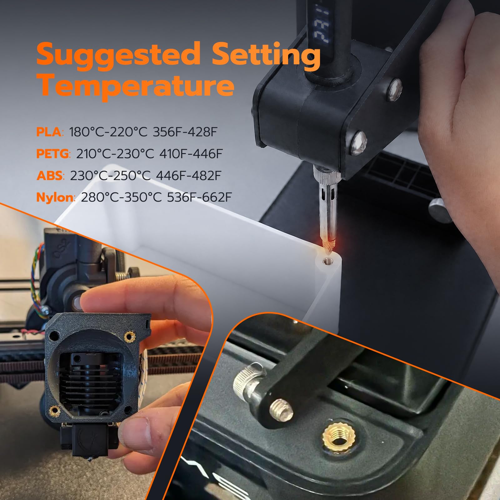 Heat Set Insert Tool - 3D Printing & Plastic Parts -5