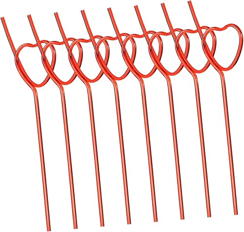 Angoily 25 pajitas locas de plástico con forma de corazón, reutilizables, pajitas de fiesta para niños, regalos de boda, fiestas de cumpleaños,