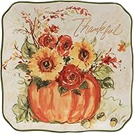 Vista 2 de Certified International Harvest Morning - Platos de canapé/almuerzo de 6 pulgadas, multicolor, pequeños, juego de 4