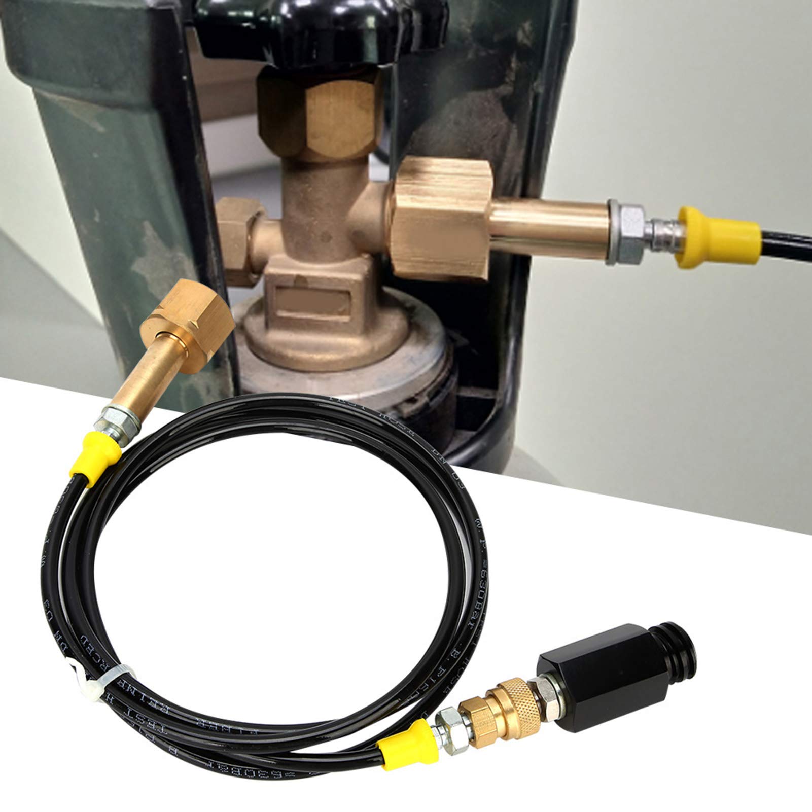 CGA0 do TR21-4 Urządzenie do napojów gazowanych Zbiornik Co2 Bezpośredni adapter 1,7 m CGA0 Gwint CO2 Zestaw adapterów zewnętrznego węża do sody do kuchennego wiadra na wodę