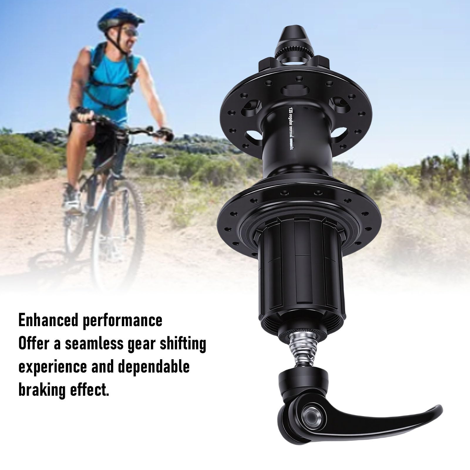 Dpofirs Tylna Piasta Rowerowa, 28-otworowa Piasta Rowerowa ze Stopu Aluminium z Szybkozamykaczem 135mm do Roweru Górskiego Szosowego 8 9 10 11 Prędkości