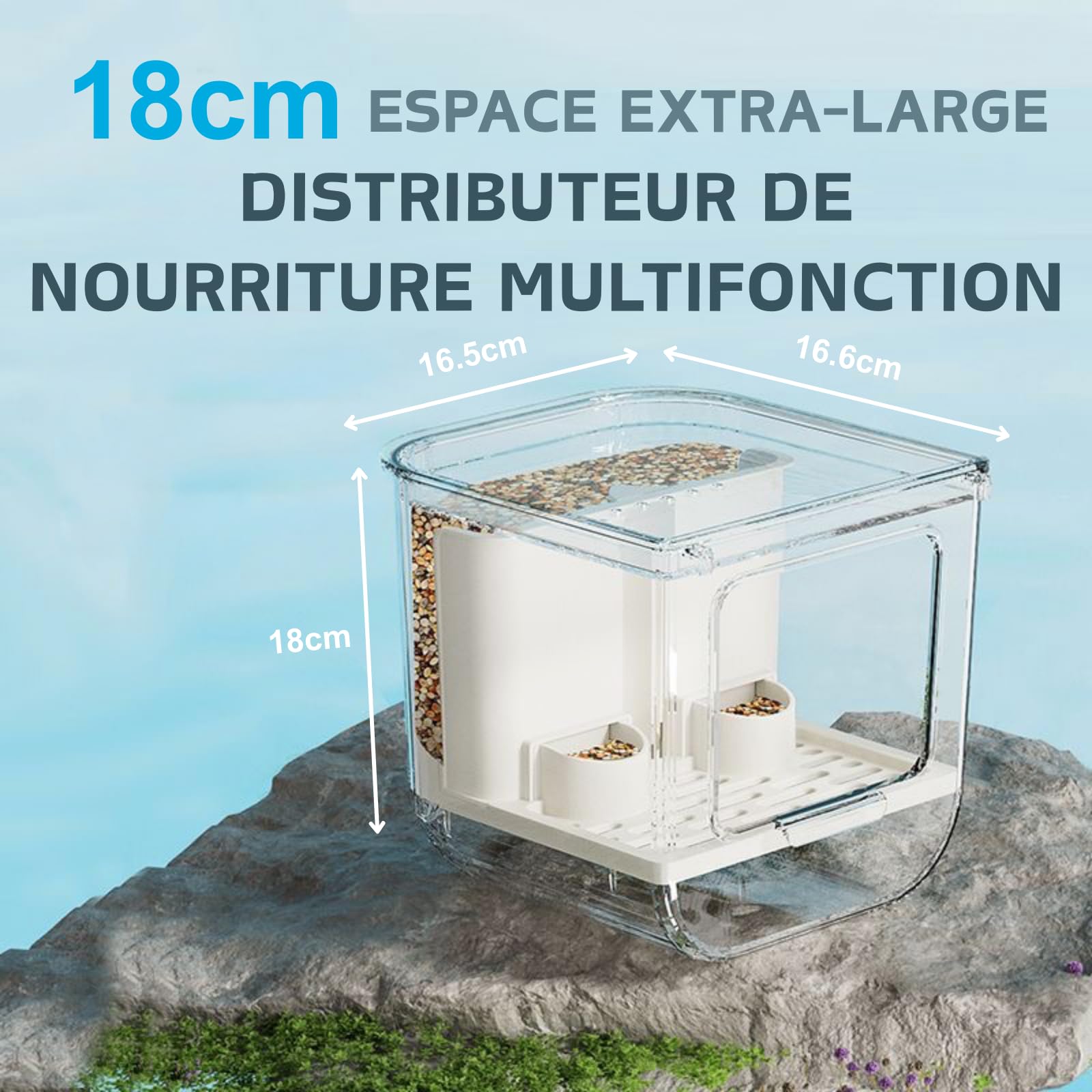 Bain d'oiseaux pour Cage, Accessoires pour Cage à Oiseaux, Baignoire Suspendue pour Oiseaux de Petite et Moyenne Taille, perroquets, inséparables, pinsons, perruches, mannequins